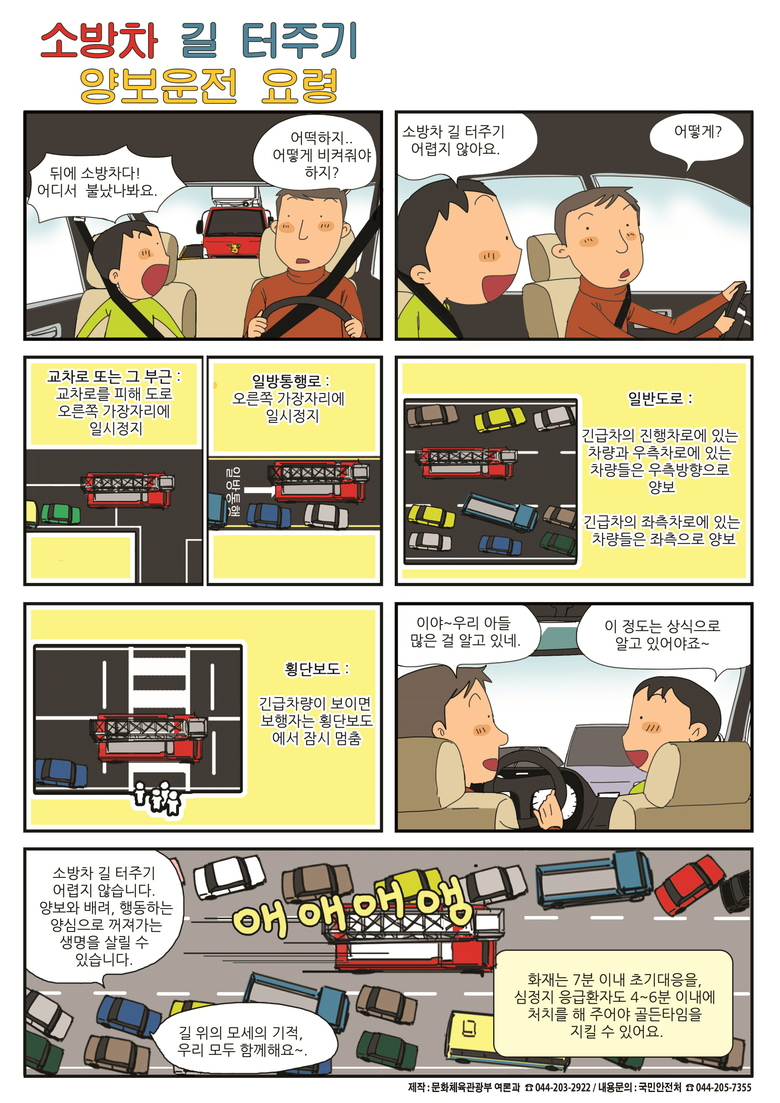 「소방차 길 터주기 양보운전 요령」안내 이미지 1