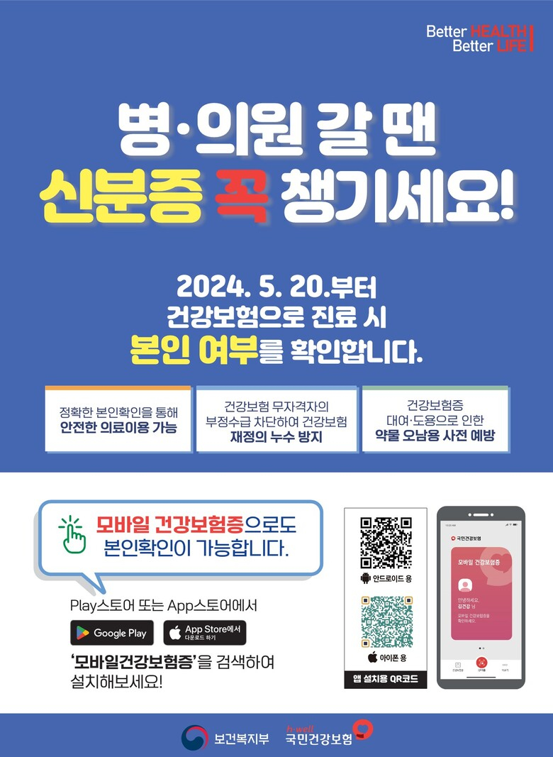 병·의원, 보건소 갈 때 신분증 꼭 챙기세요 이미지 1